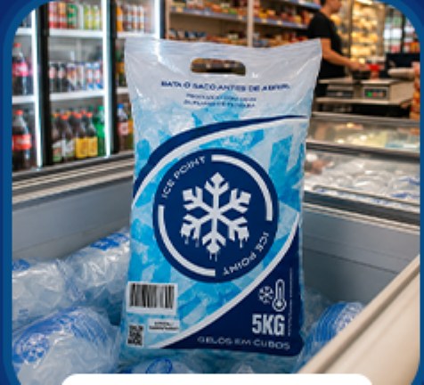Gelo IcePoint em Supermercados